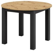 Tavolo da pranzo allungabile WILY rovere artisan/nero