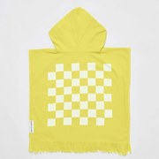 Asciugamano in cotone giallo con cappuccio 62x63 cm Checkerboard - Sunnylife