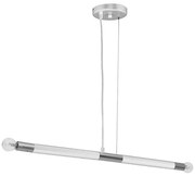 Lampadario a sospensione con filo BASTONE WHITE 2xE14/40W/230V bianco/cromo lucido