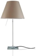 Luceplan - Costanza Lampada da Tavolo con Dimmer Alu/Shaded Grigio Pietra Luceplan