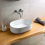 Lavandino bagno da appoggio ovale 46cm | KLY-4600 - KAMALU