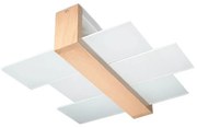 Plafoniera da Soffitto Legno Naturale 2xE27 FENIKS 2 da Interno Colore del corpo Legno
