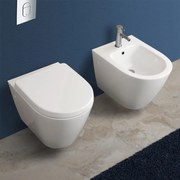 Set sanitari sospesi rimless Resort con WC + Bidet + Copriwater ultraslim rallenty