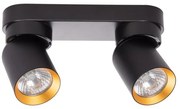 Faretto ANDY 2xGU10/8W/230V nero/oro