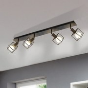 Faretto decorativo senza fonte luminosa ELDRICK in acciaio nero E14 28W INSPIRE 4 luci