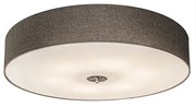 Lampada da soffitto rustica color tortora 70 cm - Drum Jute