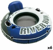 Poltrona da Piscina Gonfiabile Intex River Run Azzurro Bianco 135 x 13,5 cm (6 Unità)