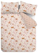 Set copripiumino e federa arancione e beige per letto matrimoniale 200x200 cm Woodland Fox – Catherine Lansfield