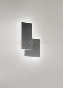 Applique in alluminio colore grigio scuro opaco quantic led 23w 300...