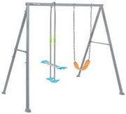 Altalena per bambini 2 giochi 3-10 anni CM.251X254X211H. - CM.251X254X211H. - peso KG.28,6 (44114)