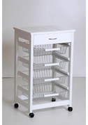 Carrello VESUVIO portafrutta senza base LACCATO BIANCO