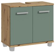 Mobile da bagno VENOM verde/rovere artisan