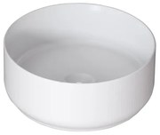 Lavabo da appoggio Kyoto tondo in ceramica bianco