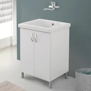 Copricolonna bagno 70 cm universale grigio effetto legno venato 2 ante