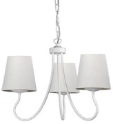 Lampadario Country charm Lampadario Country charm Margot 3x E14 bianco paralume bianco 3x E14
