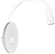 LED Lampada flessibile da parete con base USB 1xLED/8W+1xLED/2W/230V bianco/argento