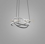 Atia s/p - lampadaio a sospensione nero a led 3000k 6100lm 80w dimm...