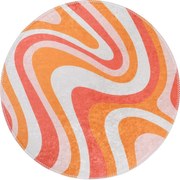 Tappeto rotondo arancione lavabile ø 100 cm Colors of Joy – Vitaus