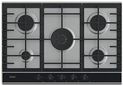 Haier Series 4 HAHG7W5XH Acciaio inox Da incasso 74.5 cm Gas 5 Fornelli