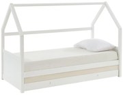 Letto a scomparsa a capanna 2 x 90 x 190 cm Pino Bianco - HURRA