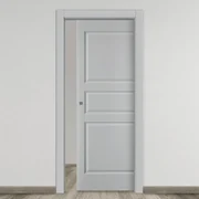 Porta scorrevole New York grigio L 70 x H 210 cm reversibile