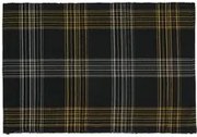 Tovaglietta natalizia tartan nero e oro