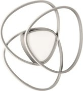 Plafoniera Led ROSE dimmerabile in metallo verniciato Argento D54 cm