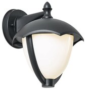 Applique da esterno smart nera con vetro opale incl. LED IP54 - Classica