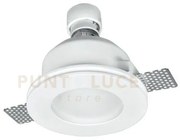 Incasso snow bianco tondo 1 luce attacco gu10 12x6cm in gesso verni...