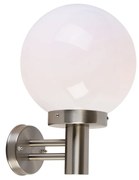 Lampada da parete moderna per esterni in acciaio inox IP44 - Sfera