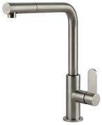 Miscelatore Lavello Monocomando Girevole con Doccetta Estraibile Doppio Getto Steel Brushed Tapware 60537 Gessi