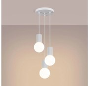 Sollux SL.1710 - Lampadario a sospensione con filo HALO 3xG9/8W/230V diametro 25 cm bianco