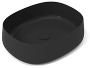 Lavabo da appoggio Paddle rettangolare in ceramica L 50 x H 40 cm nero