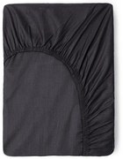 Lenzuolo elastico di cotone grigio scuro, 160 x 200 cm - Good Morning