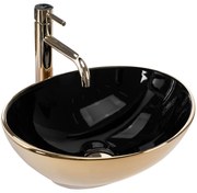 Lavabo da appoggio Rea Sofia in Black Gold