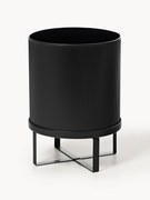 Portavaso con superficie millerighe Bau, alt. 38 cm