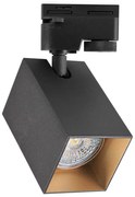 Faretto per sistema a binario SQUARE 1xGU10/10W/230V nero