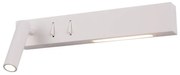 Applique Da Parete Moderno Comodo Metallo Bianco Luce Led Integrato 8W