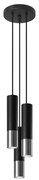 Sollux SL.0943 - Lampadario a sospensione con filo LOOPEZ 3xGU10/10W/230V arrotondato nero/cromo