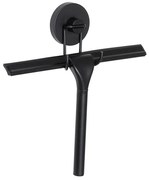 WENKO 24731100-Raschietto per doccia VACUUM-LOC rotondo nero 24,5x25 cm