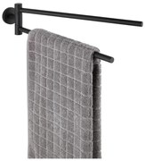 WENKO 24238100-Porta asciugamani BOSIO BLACK 5,5x43 cm acciaio inox/argento