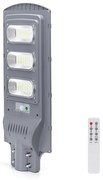 Lampione stradale Led 150W Grigio con pannello solare IP65 Bianco freddo 6500K con sensore crepuscolare e di movimento Aigostar