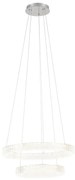 Lampadario LED neoclassico Soledad trasparente Ø60cm, luce naturale 5120 lumen, NOVECENTO