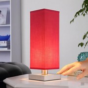 Lindby Julina - lampada da comodino con diffusore rosso