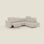 Arcos Divano angolare - piedini alti e poggiatesta reclinabili in microfibra impermeabile T11 panna