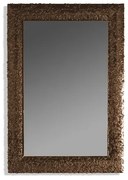 Specchio Shiny rettangolare in acciaio bronzo 62 x 90 cm
