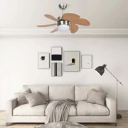 Ventilatore Da Soffitto Con Luce 76 Cm Marrone Chiaro /
