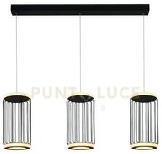 Circolo 3lt cage bar pendant - metallo nero e silicone bianco