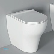 Alice Ceramica "Unica" Wc Da Terra Filo Parete Bianco Lucido Senza Brida