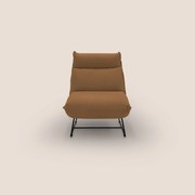 Tessa Poltroncina dal design moderno in morbida microfibra smacchiabile T11 cuoio